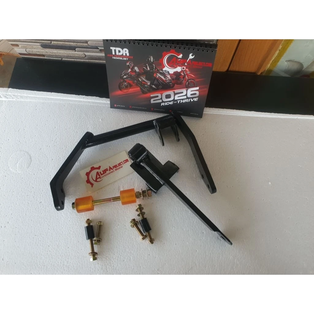 Braket Monoshock Aerox Alpha Tebal 9MM | Dudukan Shock Belakang Anti Getar | Bracket Shock Aerox Alpha Racing