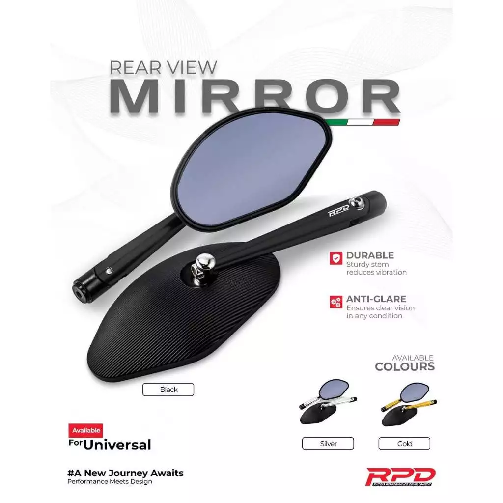 Spion RPD Genesis Rear View Mirror Universal Motor | Spion CNC Premium Anti Silau | Spion Racing Modern Nmax Aerox Vario PCX Mio Beat